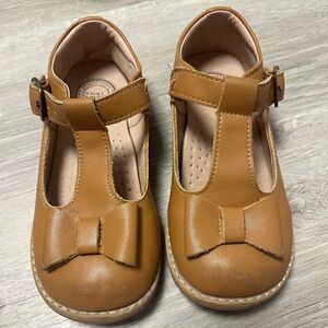 SweetHoney Tan Kids Dress Shoes with Bow